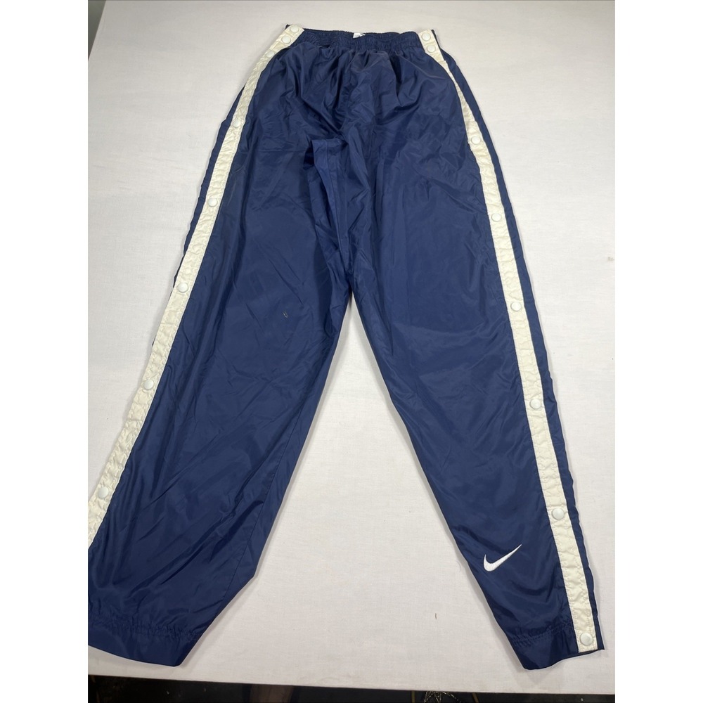 Vintage Nike Tearaway Snap Track Pants Youth XL (18–20) Blue White 90s‎ 2000s